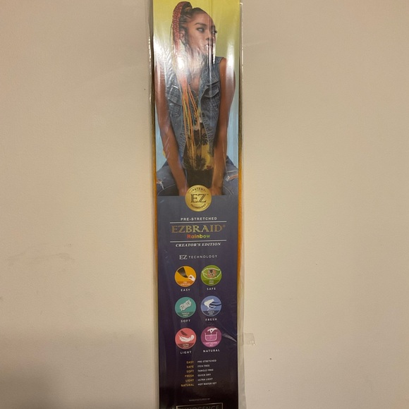 Hair Extension. Hair braids. Yellow orange in colour - Picture 3 of 3